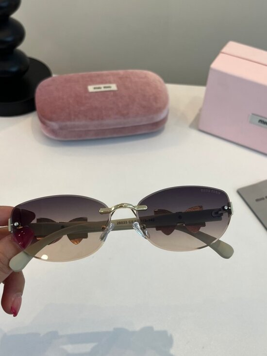 ?️Miu Miu?️ Mint Green-Frame Light Purple Sunglasses main image 6